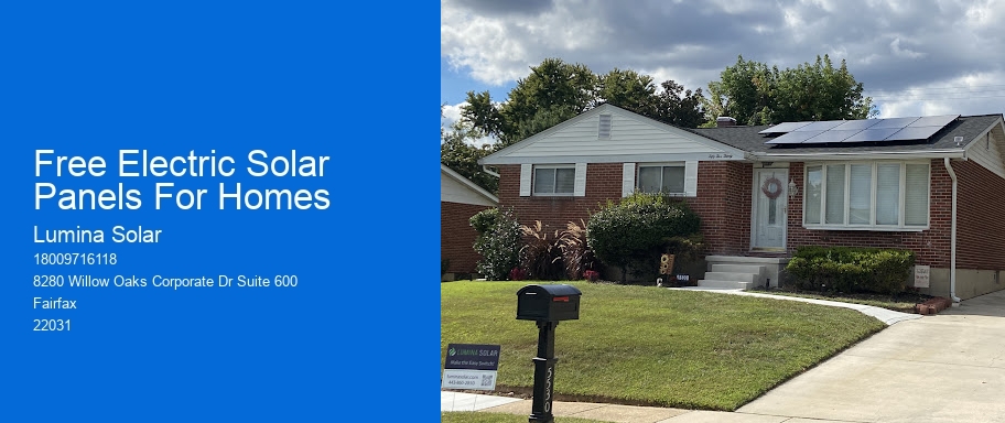 Free Electric Solar Panels For Homes